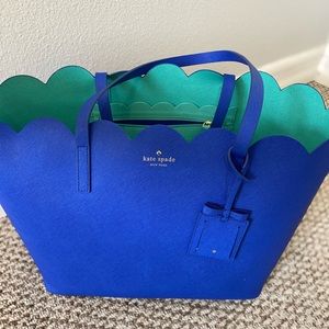 Kate Spade Blue Scallop Tote